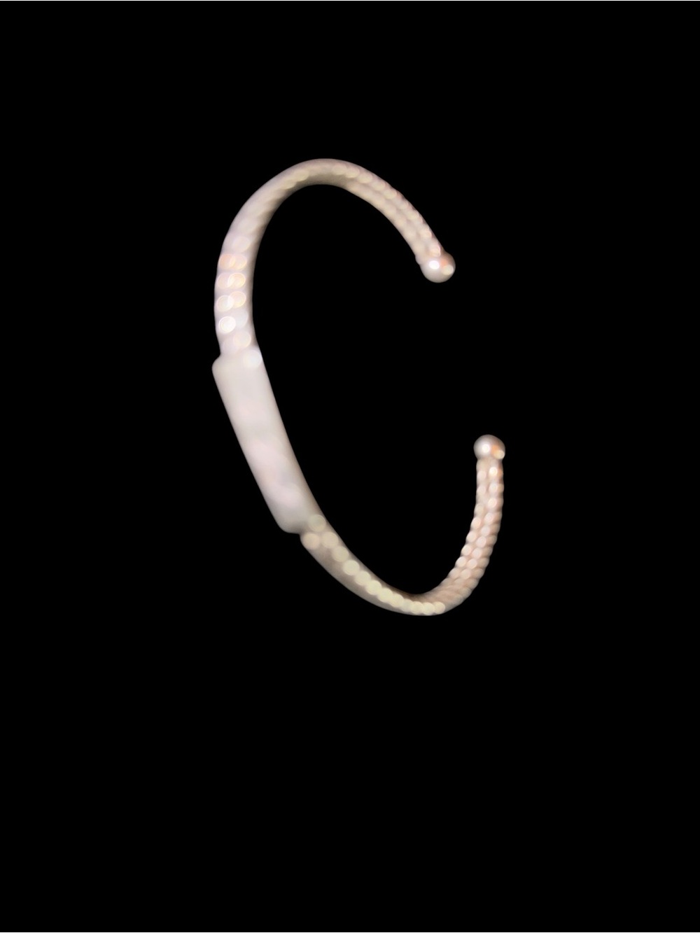 Vintage Van Dell Sterling Silver Engraved Cable Rope Cuff Bracelet